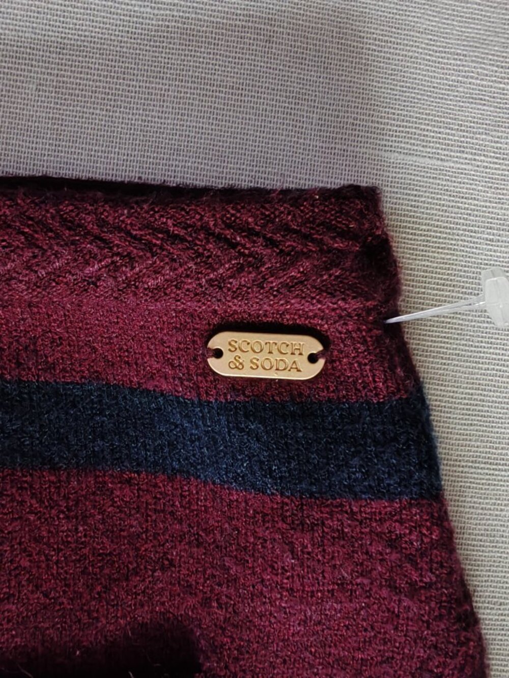 Scotch & Soda NWT Striped Knit Mini Skirt with Gold Buttons - XL - Picture 3 of 15